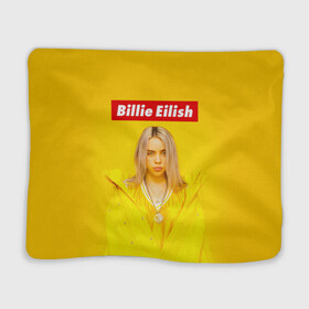 Плед 3D с принтом Billie Eilish в Курске, 100% полиэстер | закругленные углы, все края обработаны. Ткань не мнется и не растягивается | bad guy | bellyache | billie eilish | bury a friend | ocean eyes | when we all fall asleep where do we go | билли айлиш | музыка | певица