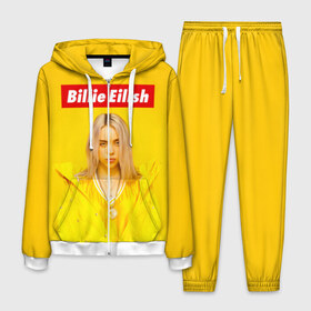 Мужской костюм 3D с принтом Billie Eilish в Курске, 100% полиэстер | Манжеты и пояс оформлены тканевой резинкой, двухслойный капюшон со шнурком для регулировки, карманы спереди | bad guy | bellyache | billie eilish | bury a friend | ocean eyes | when we all fall asleep where do we go | билли айлиш | музыка | певица