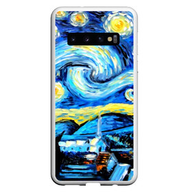 Чехол для Samsung Galaxy S10 с принтом Звездная ночь Ван Гог в Курске, Силикон | Область печати: задняя сторона чехла, без боковых панелей | Тематика изображения на принте: impressionism | night | sky | stars | van gogh | ван гог | живопись | звездная ночь | звезды | импрессионизм | искусство | краски | небо | ночь | рисунок