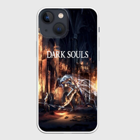 Чехол для iPhone 13 mini с принтом DARK SOULS в Курске,  |  | Тематика изображения на принте: art | artwork | crown | dark soul | dark souls iii | death | digital art | embers | fanatsy | fire | flames | game | mask | skeletons | воин | минимализм | рыцарь | тёмные души