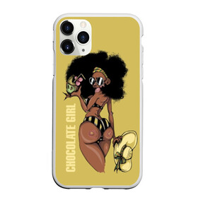 Чехол для iPhone 11 Pro матовый с принтом Chocolate girl в Курске, Силикон |  | africa | african | beautiful | big | black | chocolate | cocktail | exotic | girl | hat | look | round | slim | sunny | turn | африка | большие | взгляд | девушка | держит | коктейль | красивая | круглы | купальник | надпись | очки | полосатый |