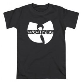 Мужская футболка хлопок с принтом WU TANG CLAN в Курске, 100% хлопок | прямой крой, круглый вырез горловины, длина до линии бедер, слегка спущенное плечо. | logo | music | rap | wu tang | wu tang clan | ву танг | ву танг клан | зарубежная музыка | зарубежные | лого | музыка | реп