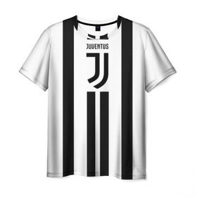 Мужская футболка 3D с принтом Juventus в Курске, 100% полиэфир | прямой крой, круглый вырез горловины, длина до линии бедер | juventus | ronaldo | роналдо | ювентус