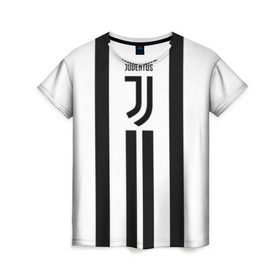 Женская футболка 3D с принтом Juventus в Курске, 100% полиэфир ( синтетическое хлопкоподобное полотно) | прямой крой, круглый вырез горловины, длина до линии бедер | juventus | ronaldo | роналдо | ювентус