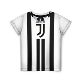 Детская футболка 3D с принтом Juventus в Курске, 100% гипоаллергенный полиэфир | прямой крой, круглый вырез горловины, длина до линии бедер, чуть спущенное плечо, ткань немного тянется | juventus | ronaldo | роналдо | ювентус