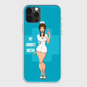 Чехол для iPhone 12 Pro с принтом Sexy nurse в Курске, силикон | область печати: задняя сторона чехла, без боковых панелей | beautiful | brunette | eyes | figure | girl | green | holding | holiday | legs | long | medical | medicine | nurse | perfect | short | straight | worker | брюнетка | глаза | девушка | держит | длинные | зелёные | идеальная | короткий | красивая | медицина