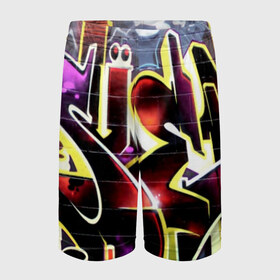Детские спортивные шорты 3D с принтом Graffiti collection 2019 в Курске,  100% полиэстер
 | пояс оформлен широкой мягкой резинкой, ткань тянется
 | felipe pantone | grafiti | paint | street art | urban | город | граффити | искусство | кирпичи | краски | рисунки | стена | улицы | уличное искусство