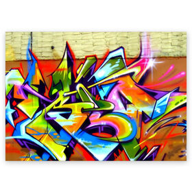 Поздравительная открытка с принтом Кислота в Курске, 100% бумага | плотность бумаги 280 г/м2, матовая, на обратной стороне линовка и место для марки
 | felipe pantone | grafiti | paint | street art | urban | город | граффити | искусство | кирпичи | краски | рисунки | стена | улицы | уличное искусство