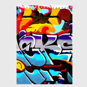 Скетчбук с принтом urban neon в Курске, 100% бумага
 | 48 листов, плотность листов — 100 г/м2, плотность картонной обложки — 250 г/м2. Листы скреплены сверху удобной пружинной спиралью | felipe pantone | grafiti | paint | street art | urban | город | граффити | искусство | кирпичи | краски | рисунки | стена | улицы | уличное искусство