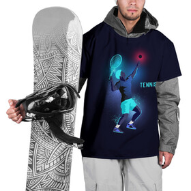 Накидка на куртку 3D с принтом TENNIS NEON  в Курске, 100% полиэстер |  | neon | sport | tennis | неон | неоновый | спорт | спортсмен | теннис