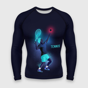 Мужской рашгард 3D с принтом TENNIS NEON в Курске,  |  | Тематика изображения на принте: neon | sport | tennis | неон | неоновый | спорт | спортсмен | теннис