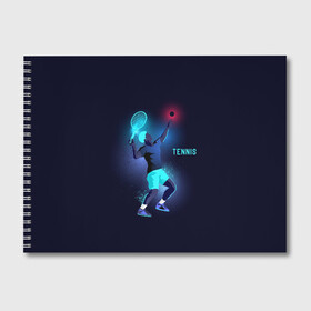 Альбом для рисования с принтом TENNIS NEON в Курске, 100% бумага
 | матовая бумага, плотность 200 мг. | neon | sport | tennis | неон | неоновый | спорт | спортсмен | теннис