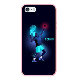 Чехол для iPhone 5/5S матовый с принтом TENNIS NEON в Курске, Силикон | Область печати: задняя сторона чехла, без боковых панелей | neon | sport | tennis | неон | неоновый | спорт | спортсмен | теннис
