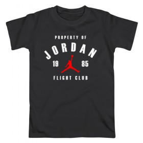 Мужская футболка хлопок с принтом MICHAEL JORDAN в Курске, 100% хлопок | прямой крой, круглый вырез горловины, длина до линии бедер, слегка спущенное плечо. | 