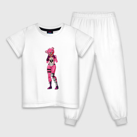 Детская пижама хлопок с принтом Fortnite girl в Курске, 100% хлопок |  брюки и футболка прямого кроя, без карманов, на брюках мягкая резинка на поясе и по низу штанин
 | 