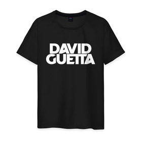 Мужская футболка хлопок с принтом David Guetta в Курске, 100% хлопок | прямой крой, круглый вырез горловины, длина до линии бедер, слегка спущенное плечо. | david guetta | guetta | гетта | дэвид гетта