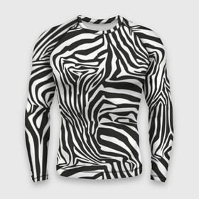 Мужской рашгард 3D с принтом Полосы зебры в Курске,  |  | abstraction | african | animal | black and white | camouflage | disguise | skin | stripes | zebra | абстракция | африканская | животное | зебры | камуфляж | маскировка | полосы | черно белый