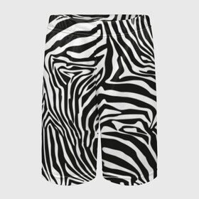 Детские спортивные шорты 3D с принтом Полосы зебры в Курске,  100% полиэстер
 | пояс оформлен широкой мягкой резинкой, ткань тянется
 | Тематика изображения на принте: abstraction | african | animal | black and white | camouflage | disguise | skin | stripes | zebra | абстракция | африканская | животное | зебры | камуфляж | маскировка | полосы | черно белый