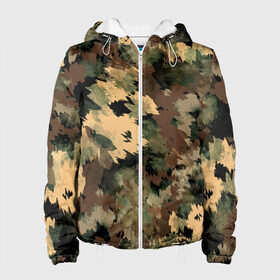Женская куртка 3D с принтом Камуфляж в Курске, ткань верха — 100% полиэстер, подклад — флис | прямой крой, подол и капюшон оформлены резинкой с фиксаторами, два кармана без застежек по бокам, один большой потайной карман на груди. Карман на груди застегивается на липучку | abstraction | army | autumn | brown | camouflage | disguise | fishing | green | khaki | nature | spots | абстракция | армия | зеленый | камуфляж | коричневый | маскировка | осень | охота | природа | пятна | рыбалка | хаки