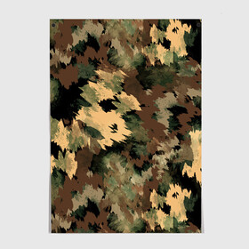 Постер с принтом Камуфляж в Курске, 100% бумага
 | бумага, плотность 150 мг. Матовая, но за счет высокого коэффициента гладкости имеет небольшой блеск и дает на свету блики, но в отличии от глянцевой бумаги не покрыта лаком | Тематика изображения на принте: abstraction | army | autumn | brown | camouflage | disguise | fishing | green | khaki | nature | spots | абстракция | армия | зеленый | камуфляж | коричневый | маскировка | осень | охота | природа | пятна | рыбалка | хаки