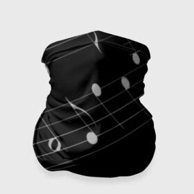 Бандана-труба 3D с принтом Ноты в Курске, 100% полиэстер, ткань с особыми свойствами — Activecool | плотность 150‒180 г/м2; хорошо тянется, но сохраняет форму | 