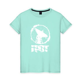 Женская футболка хлопок с принтом ГРОТ в Курске, 100% хлопок | прямой крой, круглый вырез горловины, длина до линии бедер, слегка спущенное плечо | grot | logo | music | rap | rus | rus rap | грот | лого | музыка | реп