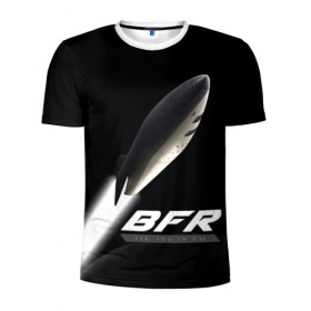 Мужская футболка 3D спортивная с принтом BFR (Big Falcon Rocket) в Курске, 100% полиэстер с улучшенными характеристиками | приталенный силуэт, круглая горловина, широкие плечи, сужается к линии бедра | bfr | big falcon rocket | elon musk | falcon 9 | falcon heavy | spacex | илон маск | космический корабль | космос | ракета