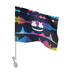 Флаг для автомобиля с принтом Marshmello в Курске, 100% полиэстер | Размер: 30*21 см | christopher comstock | dj | marshmello | music | диджей | клубная музыка | клубняк | крис комсток | логотип | маршмеллоу | музыка