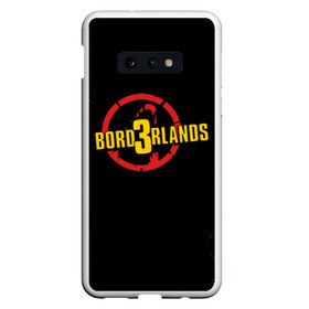 Чехол для Samsung S10E с принтом BORDERLANDS 3 в Курске, Силикон | Область печати: задняя сторона чехла, без боковых панелей | 2k | apocalypsis | borderlands | borderlands 3 | fanstastic | game | logo | pandora | play | апокалипсис | бордерлендс | игра | лого | пандора | фантастика