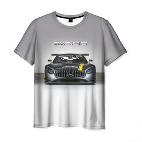 Мужская футболка 3D с принтом AMG Motorsport в Курске, 100% полиэфир | прямой крой, круглый вырез горловины, длина до линии бедер | amg | car | mercedes benz | mersedes | motorsport | power | race | автомобиль | автоспорт | гонка | мерседес | мощь
