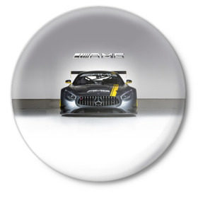 Значок с принтом AMG Motorsport в Курске,  металл | круглая форма, металлическая застежка в виде булавки | amg | car | mercedes benz | mersedes | motorsport | power | race | автомобиль | автоспорт | гонка | мерседес | мощь