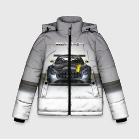 Зимняя куртка для мальчиков 3D с принтом AMG Motorsport в Курске, ткань верха — 100% полиэстер; подклад — 100% полиэстер, утеплитель — 100% полиэстер | длина ниже бедра, удлиненная спинка, воротник стойка и отстегивающийся капюшон. Есть боковые карманы с листочкой на кнопках, утяжки по низу изделия и внутренний карман на молнии. 

Предусмотрены светоотражающий принт на спинке, радужный светоотражающий элемент на пуллере молнии и на резинке для утяжки | amg | car | mercedes benz | mersedes | motorsport | power | race | автомобиль | автоспорт | гонка | мерседес | мощь