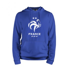 Мужская толстовка хлопок с принтом Сборная Франции в Курске, френч-терри, мягкий теплый начес внутри (100% хлопок) | карман-кенгуру, эластичные манжеты и нижняя кромка, капюшон с подкладом и шнурком | fff | france | les bleus | les tricolores | сборная франции | сборная франции по футболу | форма | франузская | франузская сборная | франция | французы