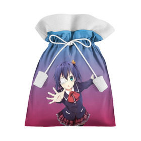 Подарочный 3D мешок с принтом Chuunibyou demo Koi ga Shitai! в Курске, 100% полиэстер | Размер: 29*39 см | anime | аниме | бабочка | брюнетка | девочка | девушка | милая | синие волосы | тян | тянка | школьница
