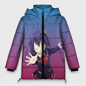 Женская зимняя куртка 3D с принтом Chuunibyou demo Koi ga Shitai! в Курске, верх — 100% полиэстер; подкладка — 100% полиэстер; утеплитель — 100% полиэстер | длина ниже бедра, силуэт Оверсайз. Есть воротник-стойка, отстегивающийся капюшон и ветрозащитная планка. 

Боковые карманы с листочкой на кнопках и внутренний карман на молнии | anime | аниме | бабочка | брюнетка | девочка | девушка | милая | синие волосы | тян | тянка | школьница