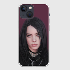 Чехол для iPhone 13 mini с принтом Black Eilish в Курске,  |  | Тематика изображения на принте: billie eilish | lovely | music | ocean eyes | pop | билли айлиш | девушка | музыка | океан | поп | эйлиш | элиш