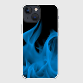 Чехол для iPhone 13 mini с принтом Синий огонь в Курске,  |  | fire | flame | in fire | smoke | в огне | дым | огненный | огонь | текстуры
