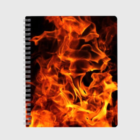 Тетрадь с принтом огонь в Курске, 100% бумага | 48 листов, плотность листов — 60 г/м2, плотность картонной обложки — 250 г/м2. Листы скреплены сбоку удобной пружинной спиралью. Уголки страниц и обложки скругленные. Цвет линий — светло-серый
 | fire | flame | in fire | smoke | в огне | дым | огненный | огонь | текстуры