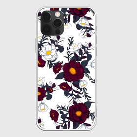 Чехол для iPhone 12 Pro Max с принтом Tropical forest flowers в Курске, Силикон |  | art | flowers | арт | букет | лепестки | листья | художество | цветок | цветы
