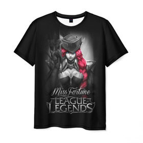 Мужская футболка 3D с принтом League of Legends,Miss Fortune в Курске, 100% полиэфир | прямой крой, круглый вырез горловины, длина до линии бедер | 