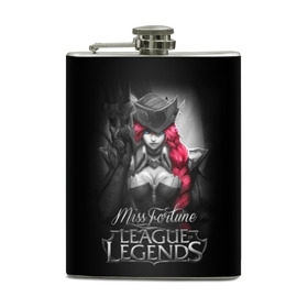 Фляга с принтом League of Legends,Miss Fortune в Курске, металлический корпус | емкость 0,22 л, размер 125 х 94 мм. Виниловая наклейка запечатывается полностью | 