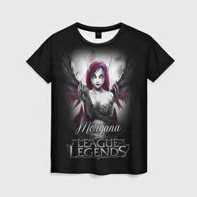 Женская футболка 3D с принтом League of Legends, Morgana в Курске, 100% полиэфир ( синтетическое хлопкоподобное полотно) | прямой крой, круглый вырез горловины, длина до линии бедер | league of legends | lol | morgana | игры | киберспорт | компьютерные игры | лига легенд | моргана