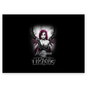 Поздравительная открытка с принтом League of Legends, Morgana в Курске, 100% бумага | плотность бумаги 280 г/м2, матовая, на обратной стороне линовка и место для марки
 | league of legends | lol | morgana | игры | киберспорт | компьютерные игры | лига легенд | моргана