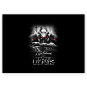 Поздравительная открытка с принтом League of Legends, Nocturne в Курске, 100% бумага | плотность бумаги 280 г/м2, матовая, на обратной стороне линовка и место для марки
 | league of legends | lol | nocturne | игры | киберспорт | компьютерные игры | лига легенд | ноктюрн