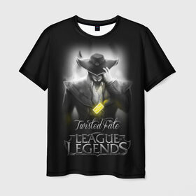 Мужская футболка 3D с принтом League of Legends,Twisted Fate в Курске, 100% полиэфир | прямой крой, круглый вырез горловины, длина до линии бедер | Тематика изображения на принте: league of legends | lol | twisted fate | игры | киберспорт | компьютерные игры | лига легенд | твистед фэйт