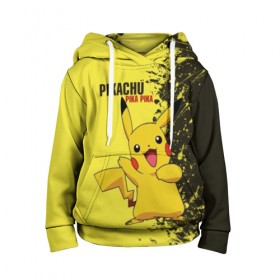 Детская толстовка 3D с принтом Pikachu Pika Pika в Курске, 100% полиэстер | двухслойный капюшон со шнурком для регулировки, мягкие манжеты на рукавах и по низу толстовки, спереди карман-кенгуру с мягким внутренним слоем | pika | pikachu | аниме | детская | детям | игры | молния | мышка | мышь | пика | пикачу | покемон | покемоны