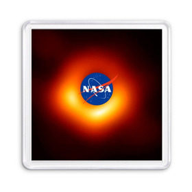 Магнит 55*55 с принтом Черная дыра NASA в Курске, Пластик | Размер: 65*65 мм; Размер печати: 55*55 мм | nasa | астрономия | горизонт событий | космос | наса | черная дыра
