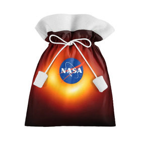Подарочный 3D мешок с принтом Черная дыра NASA в Курске, 100% полиэстер | Размер: 29*39 см | Тематика изображения на принте: nasa | астрономия | горизонт событий | космос | наса | черная дыра