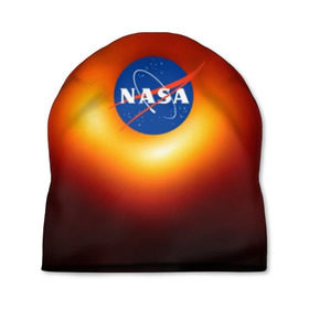 Шапка 3D с принтом Черная дыра NASA в Курске, 100% полиэстер | универсальный размер, печать по всей поверхности изделия | nasa | астрономия | горизонт событий | космос | наса | черная дыра