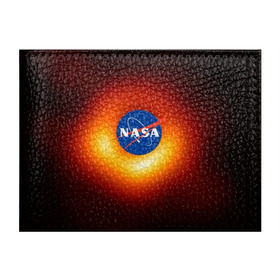 Обложка для студенческого билета с принтом Черная дыра NASA в Курске, натуральная кожа | Размер: 11*8 см; Печать на всей внешней стороне | Тематика изображения на принте: nasa | астрономия | горизонт событий | космос | наса | черная дыра
